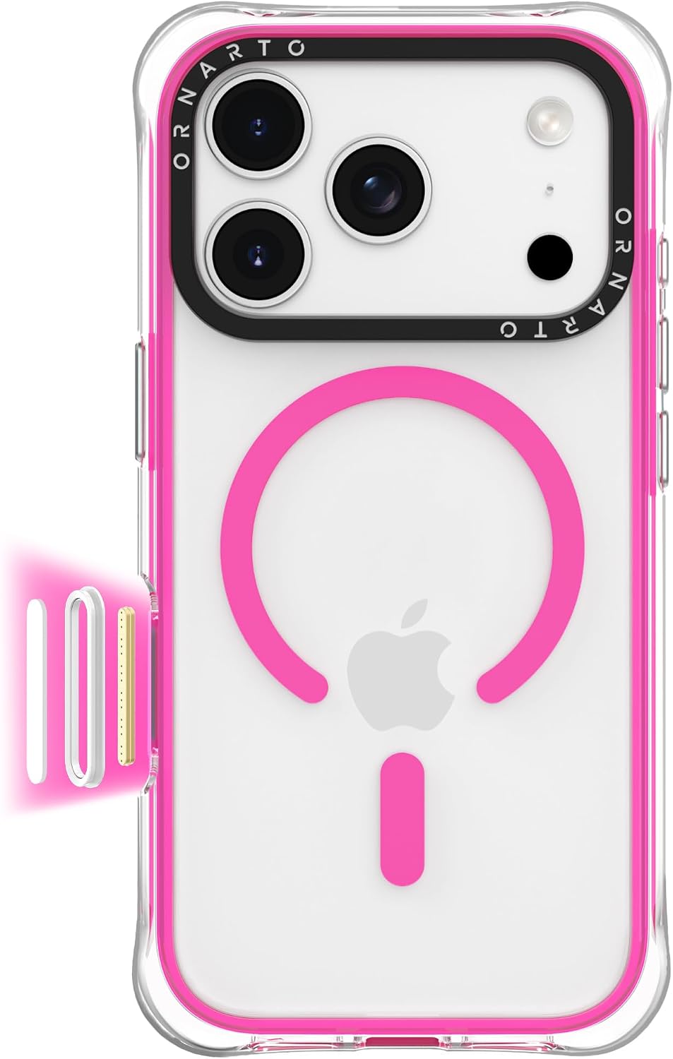 iPhone 18 Pro Max/17 Pro Max Case Clear, for MagSafe, Pink