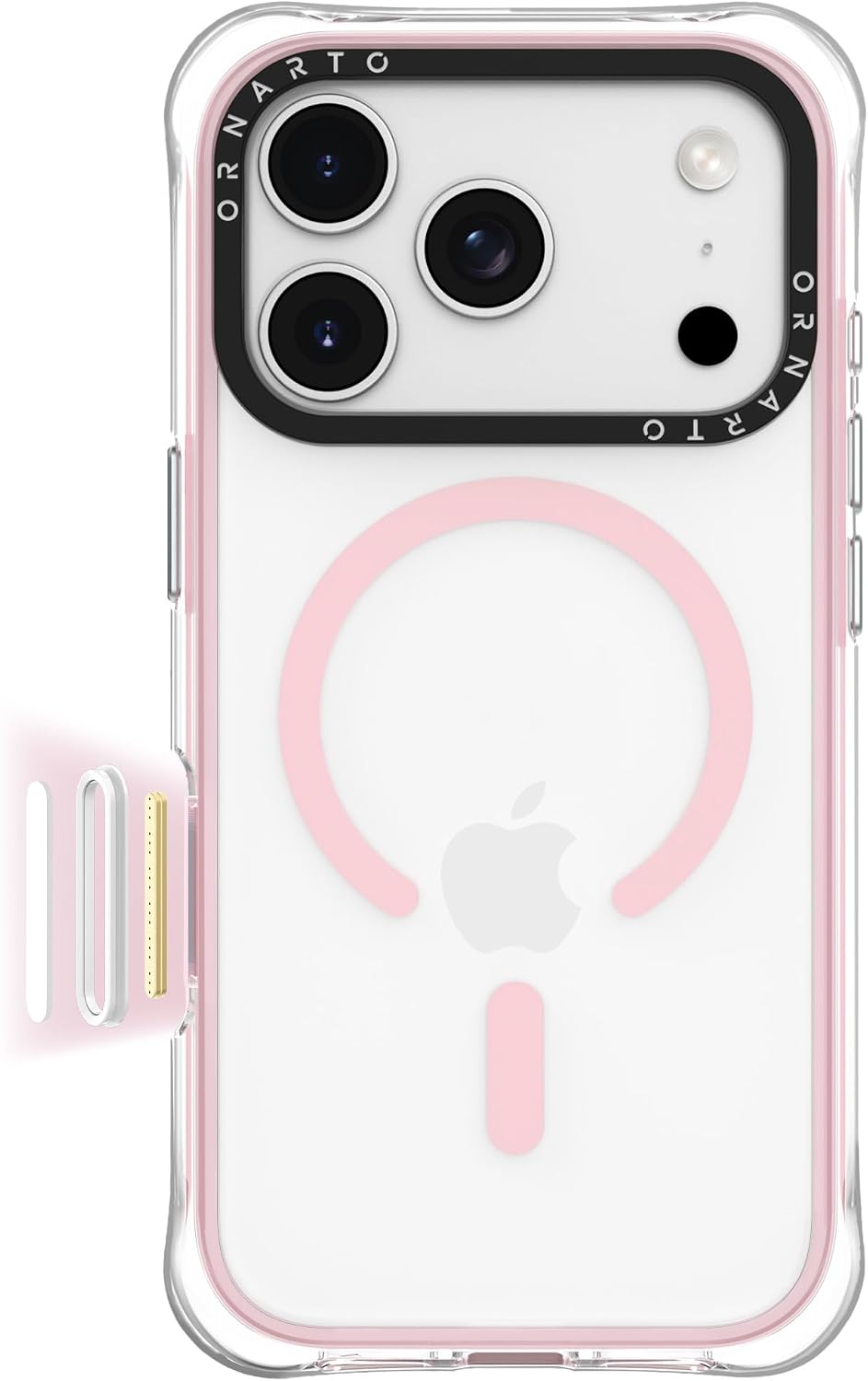 iPhone 18 Pro Max/17 Pro Max Case Clear, for MagSafe, Pink