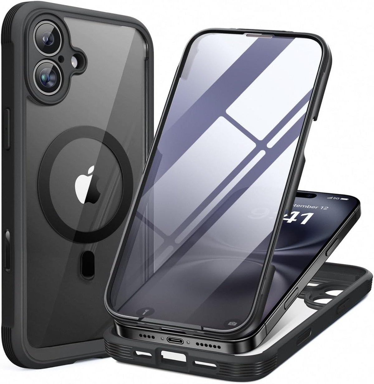 Clear Full-Body MagSafe Case for iPhone 17 Pro Max 6.9", Built-in Screen & Camera Protector