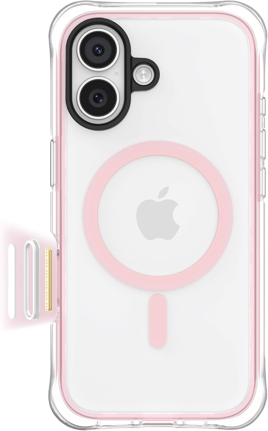 iPhone 18 Pro Max/17 Pro Max Case Clear, for MagSafe, Pink