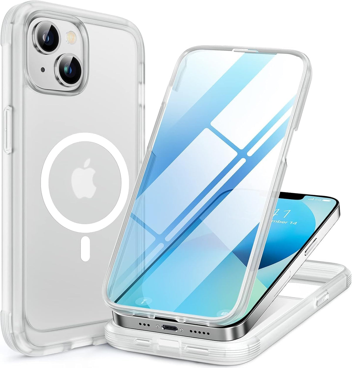 Clear Full-Body MagSafe Case for iPhone 17 Pro Max 6.9", Built-in Screen & Camera Protector