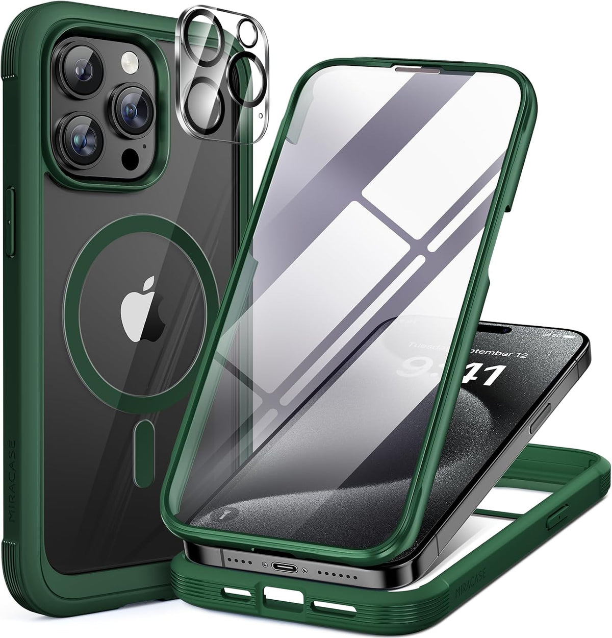 Clear Full-Body MagSafe Case for iPhone 17 Pro Max 6.9", Built-in Screen & Camera Protector