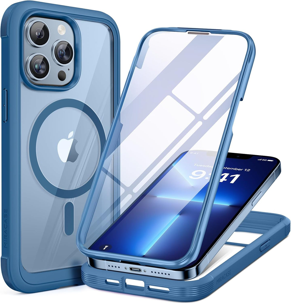 Clear Full-Body MagSafe Case for iPhone 17 Pro Max 6.9", Built-in Screen & Camera Protector