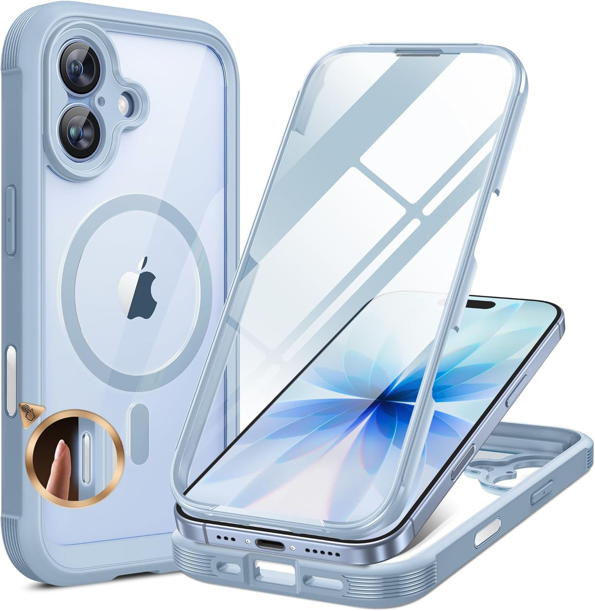 Clear Full-Body MagSafe Case for iPhone 17 Pro Max 6.9", Built-in Screen & Camera Protector