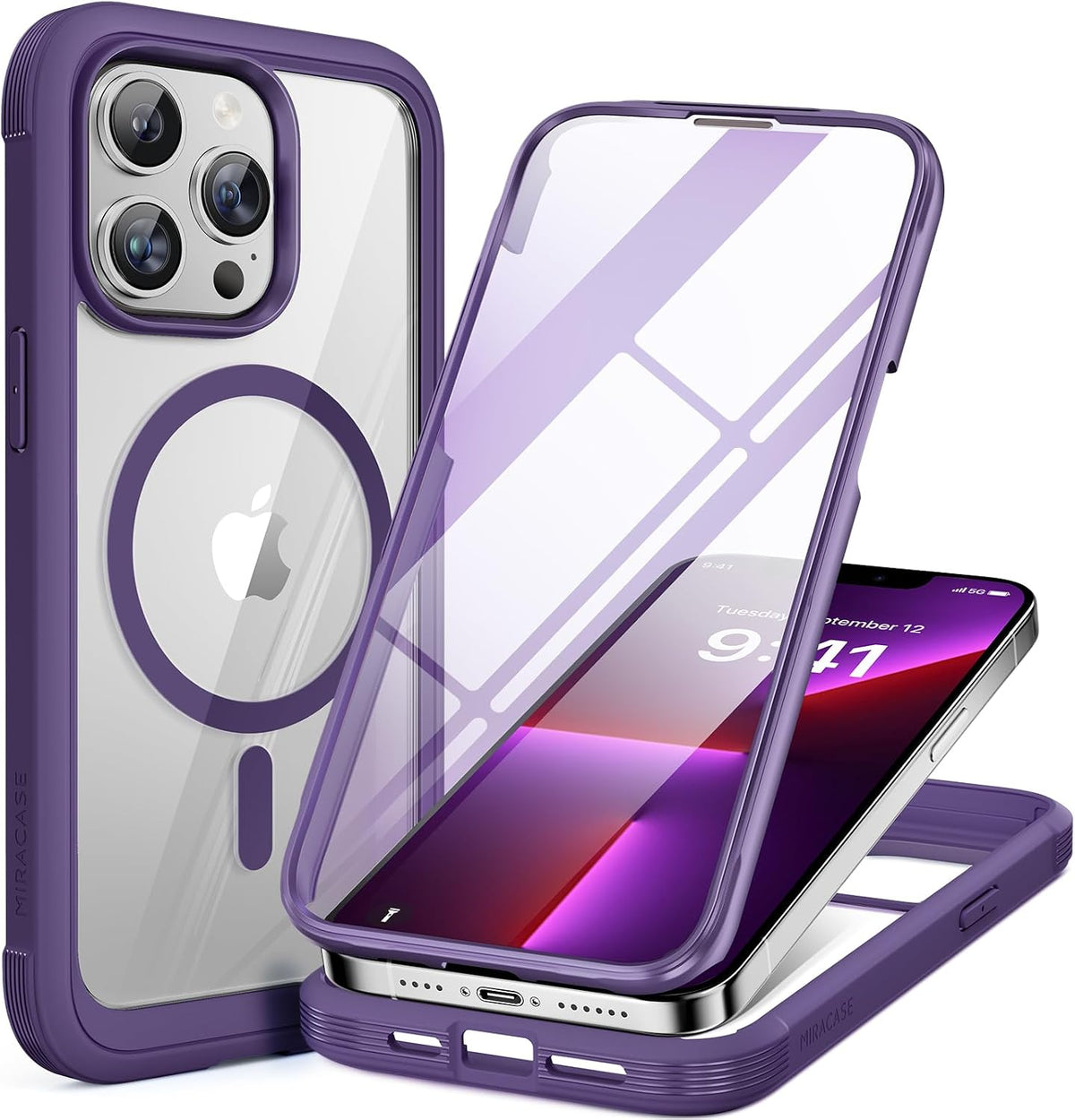 Clear Full-Body MagSafe Case for iPhone 17 Pro Max 6.9", Built-in Screen & Camera Protector
