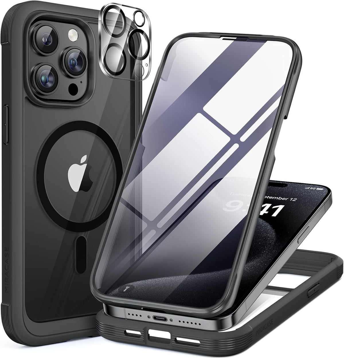 Clear Full-Body MagSafe Case for iPhone 17 Pro Max 6.9", Built-in Screen & Camera Protector