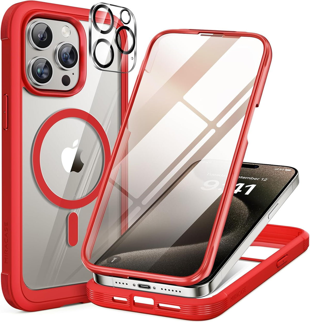 Clear Full-Body MagSafe Case for iPhone 17 Pro Max 6.9", Built-in Screen & Camera Protector