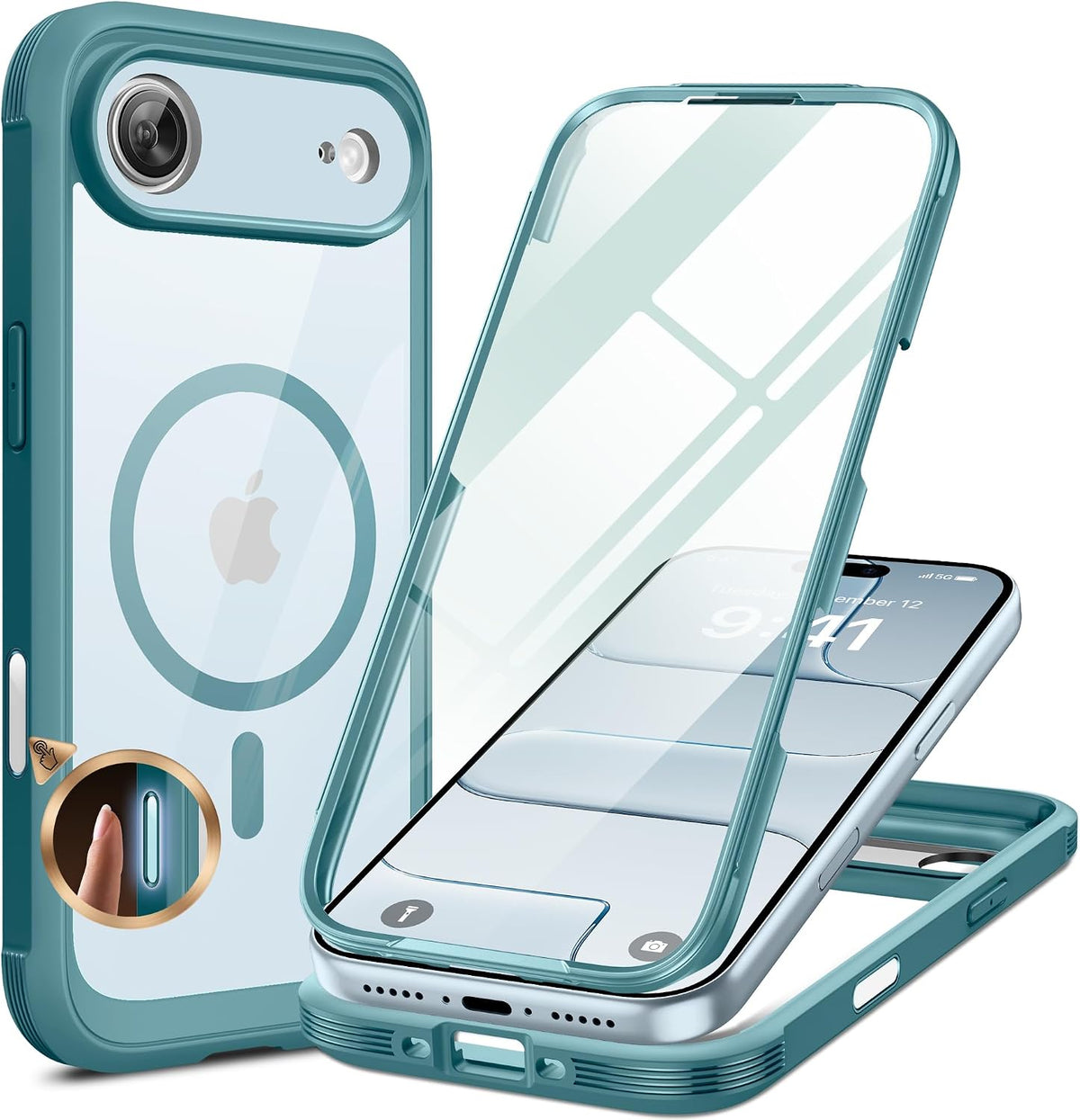 Clear Full-Body MagSafe Case for iPhone 17 Pro Max 6.9", Built-in Screen & Camera Protector