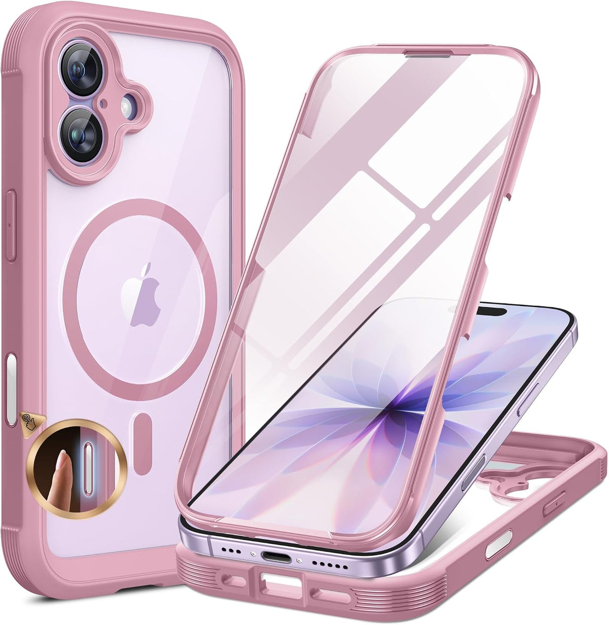 Clear Full-Body MagSafe Case for iPhone 17 Pro Max 6.9", Built-in Screen & Camera Protector