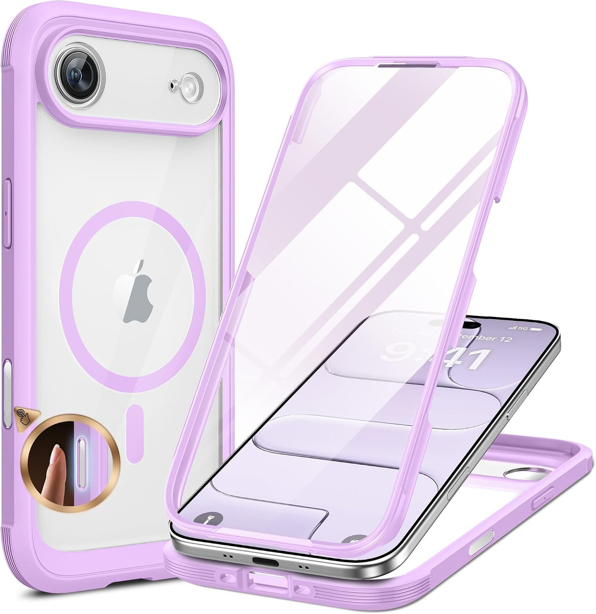 Clear Full-Body MagSafe Case for iPhone 17 Pro Max 6.9", Built-in Screen & Camera Protector