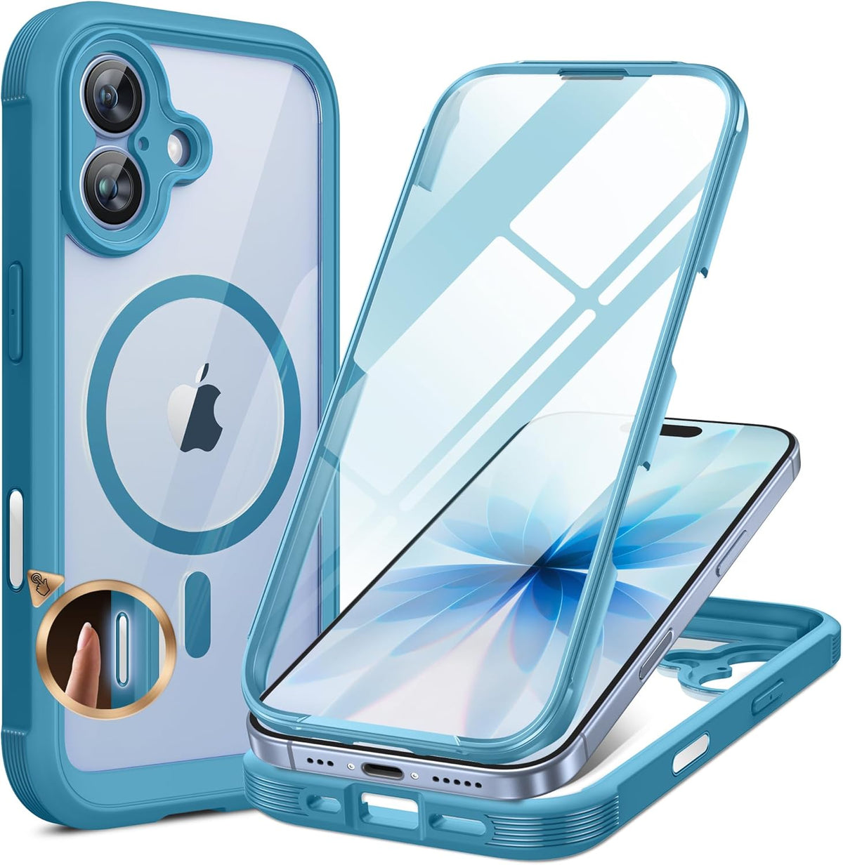 Clear Full-Body MagSafe Case for iPhone 17 Pro Max 6.9", Built-in Screen & Camera Protector