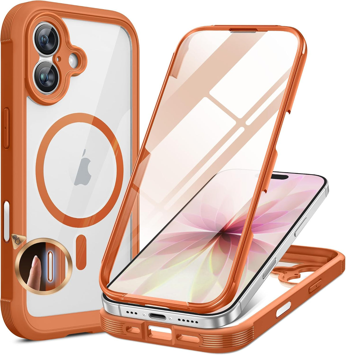 Clear Full-Body MagSafe Case for iPhone 17 Pro Max 6.9", Built-in Screen & Camera Protector