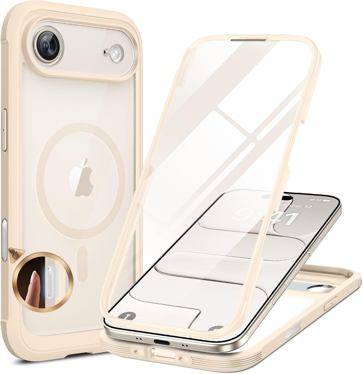Clear Full-Body MagSafe Case for iPhone 17 Pro Max 6.9", Built-in Screen & Camera Protector