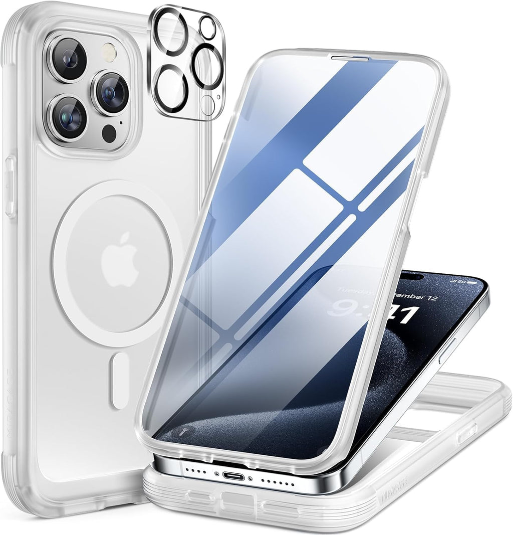 Clear Full-Body MagSafe Case for iPhone 17 Pro Max 6.9", Built-in Screen & Camera Protector