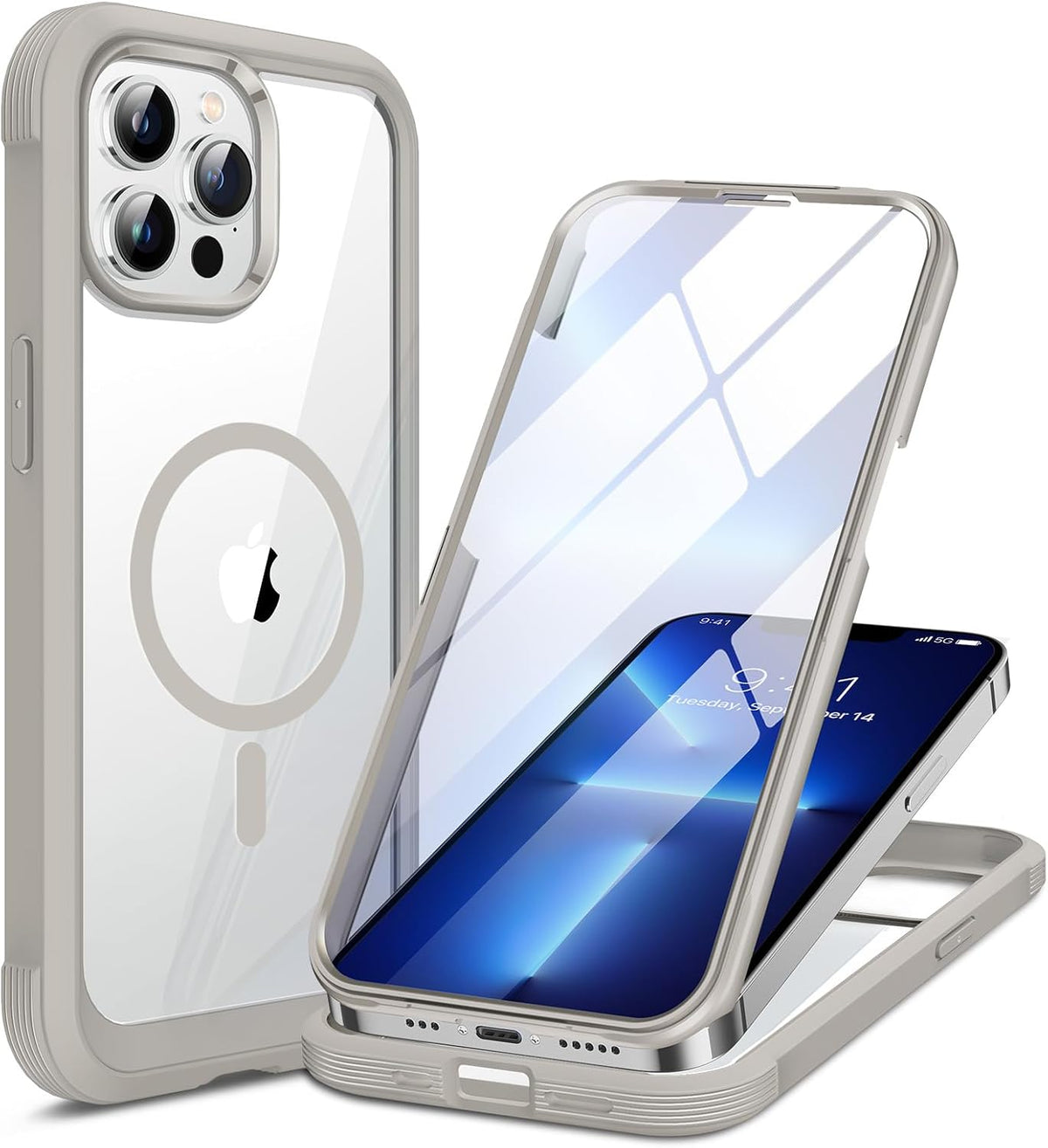 Clear Full-Body MagSafe Case for iPhone 17 Pro Max 6.9", Built-in Screen & Camera Protector