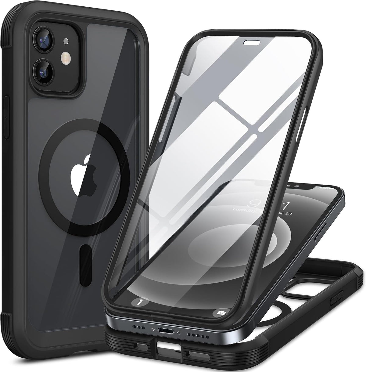 Clear Full-Body MagSafe Case for iPhone 17 Pro Max 6.9", Built-in Screen & Camera Protector