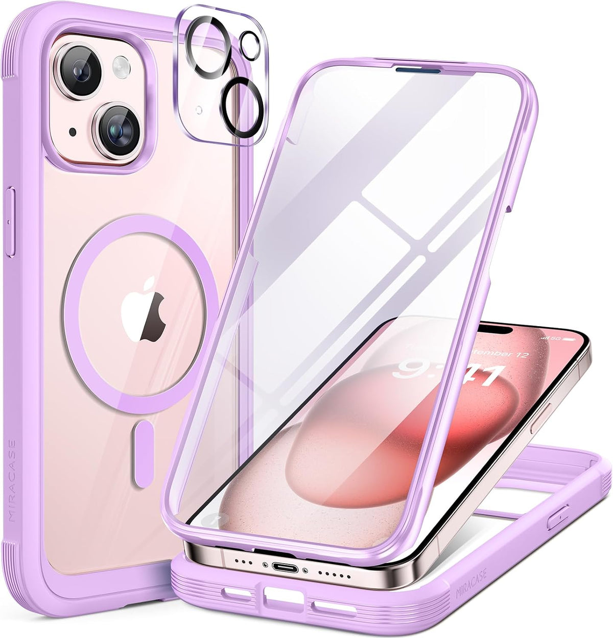 Clear Full-Body MagSafe Case for iPhone 17 Pro Max 6.9", Built-in Screen & Camera Protector