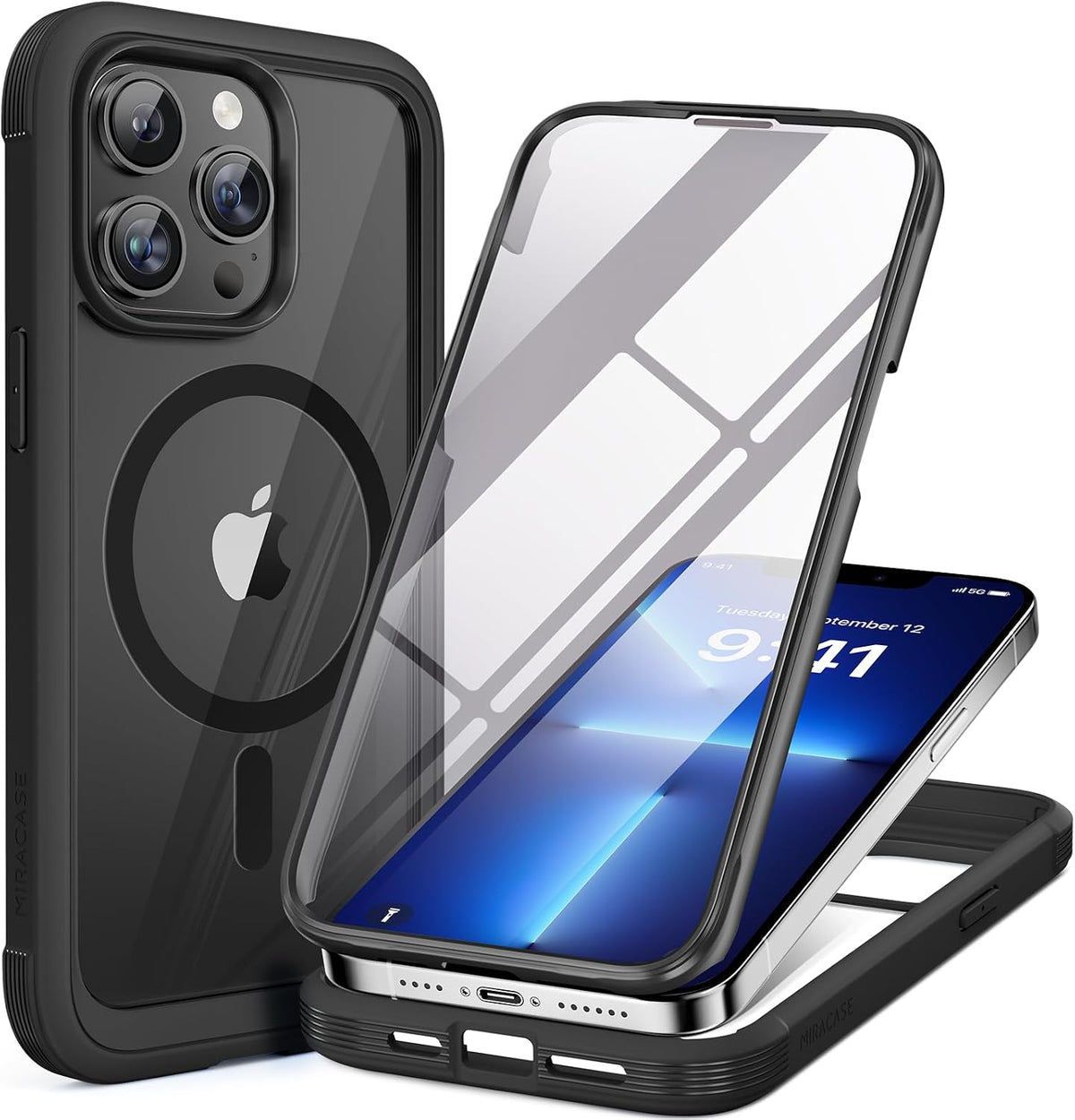 Clear Full-Body MagSafe Case for iPhone 17 Pro Max 6.9", Built-in Screen & Camera Protector