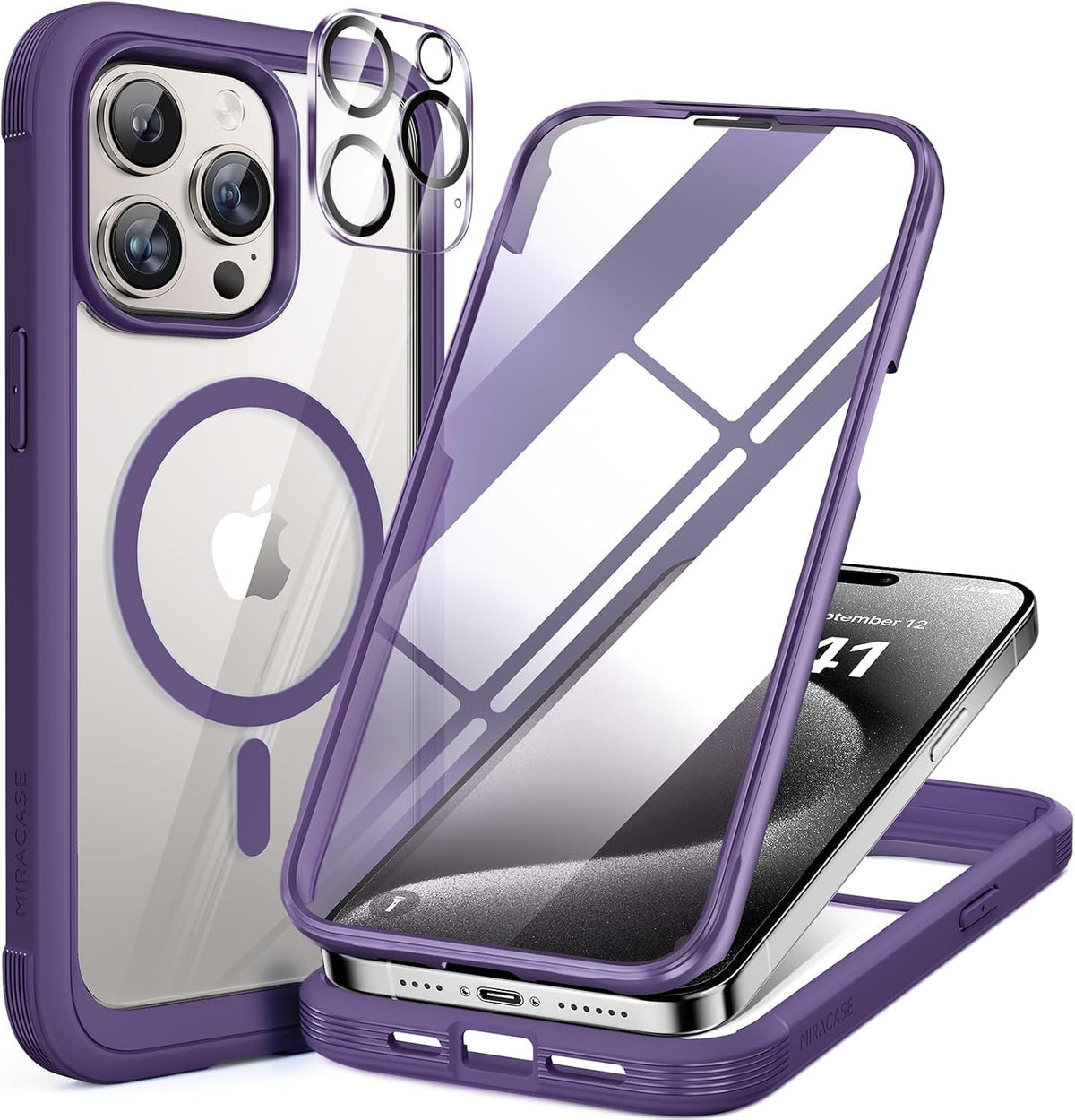 Clear Full-Body MagSafe Case for iPhone 17 Pro Max 6.9", Built-in Screen & Camera Protector