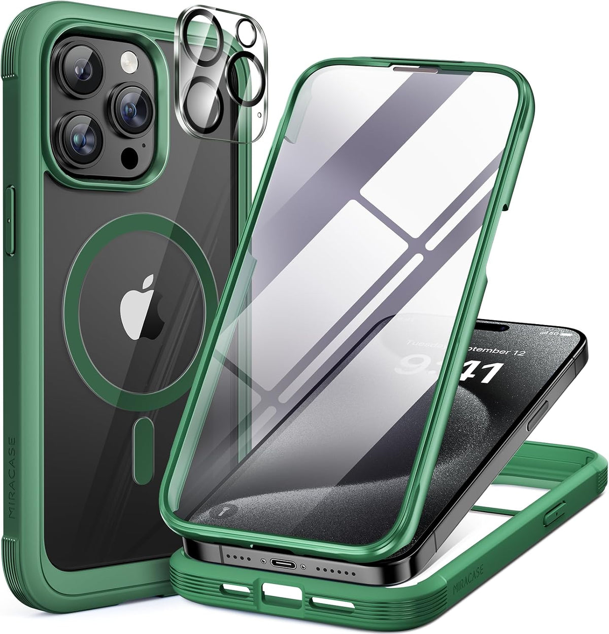 Clear Full-Body MagSafe Case for iPhone 17 Pro Max 6.9", Built-in Screen & Camera Protector