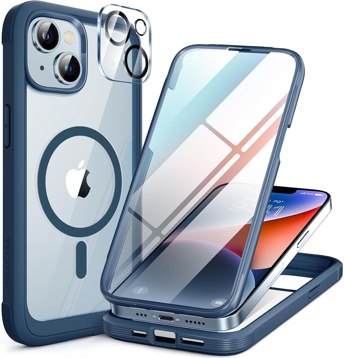 Clear Full-Body MagSafe Case for iPhone 17 Pro Max 6.9", Built-in Screen & Camera Protector