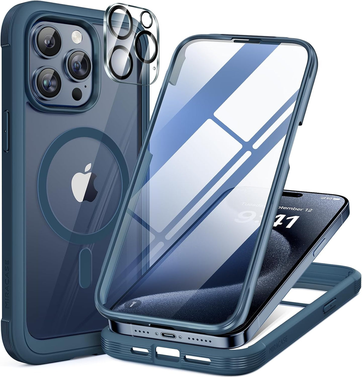 Clear Full-Body MagSafe Case for iPhone 17 Pro Max 6.9", Built-in Screen & Camera Protector