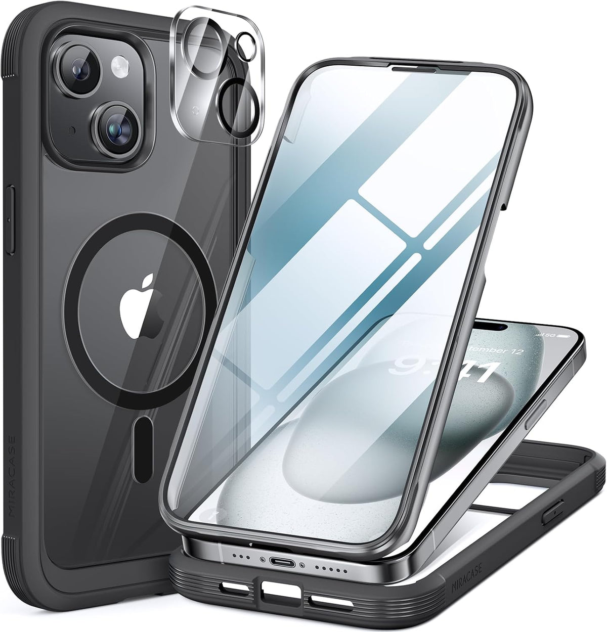 Clear Full-Body MagSafe Case for iPhone 17 Pro Max 6.9", Built-in Screen & Camera Protector