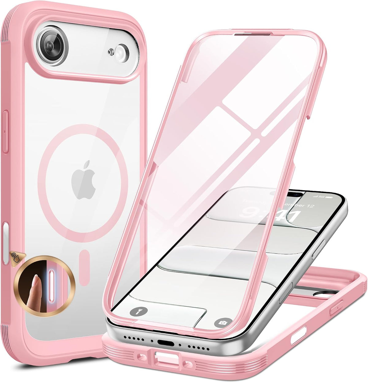 Clear Full-Body MagSafe Case for iPhone 17 Pro Max 6.9", Built-in Screen & Camera Protector