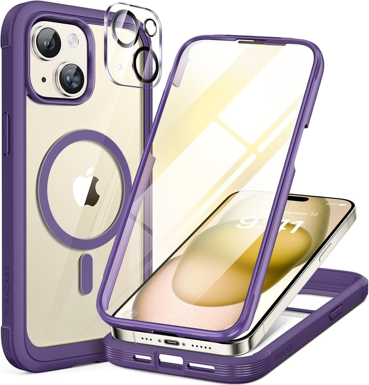 Clear Full-Body MagSafe Case for iPhone 17 Pro Max 6.9", Built-in Screen & Camera Protector