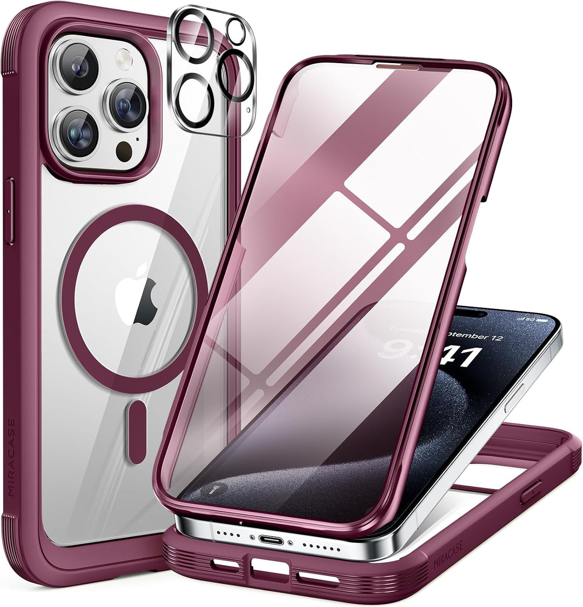 Clear Full-Body MagSafe Case for iPhone 17 Pro Max 6.9", Built-in Screen & Camera Protector