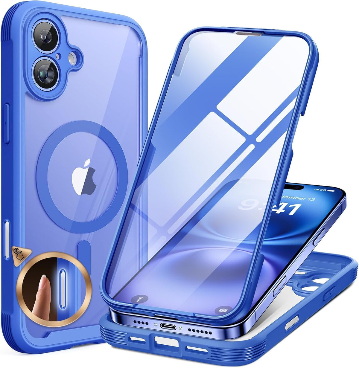 Clear Full-Body MagSafe Case for iPhone 17 Pro Max 6.9", Built-in Screen & Camera Protector
