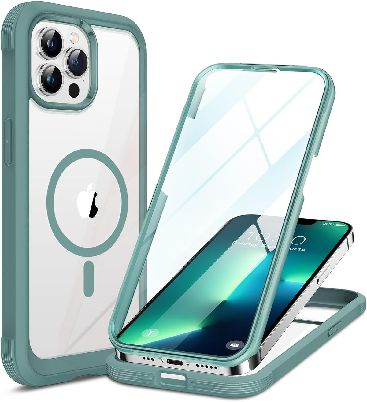 Clear Full-Body MagSafe Case for iPhone 17 Pro Max 6.9", Built-in Screen & Camera Protector