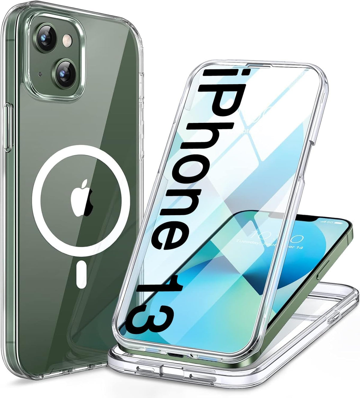 Clear Full-Body MagSafe Case for iPhone 17 Pro Max 6.9", Built-in Screen & Camera Protector