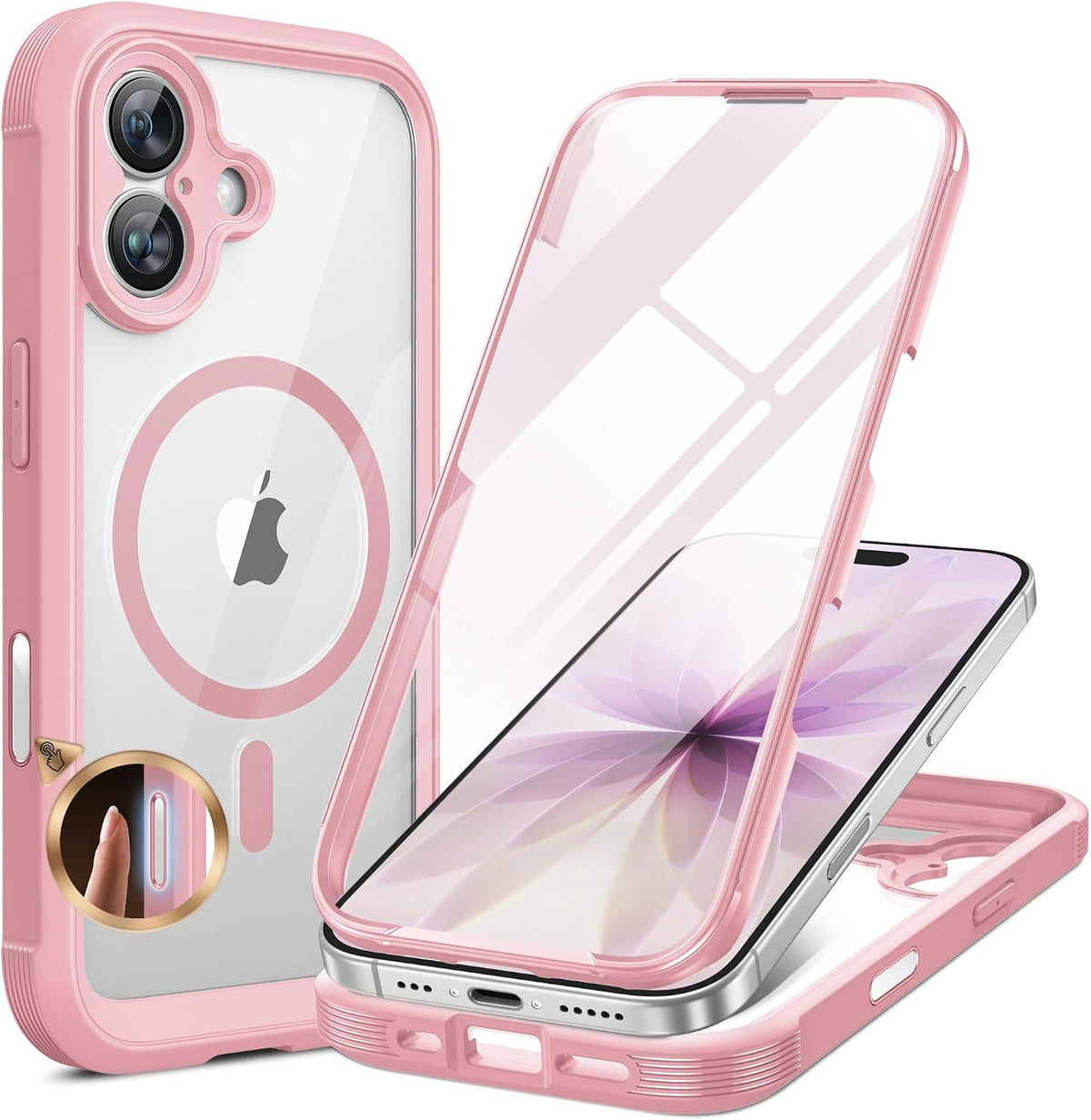 Clear Full-Body MagSafe Case for iPhone 17 Pro Max 6.9", Built-in Screen & Camera Protector