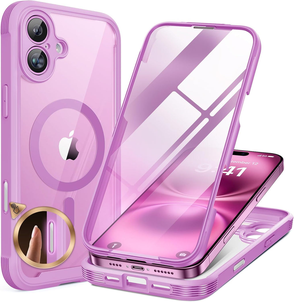 Clear Full-Body MagSafe Case for iPhone 17 Pro Max 6.9", Built-in Screen & Camera Protector