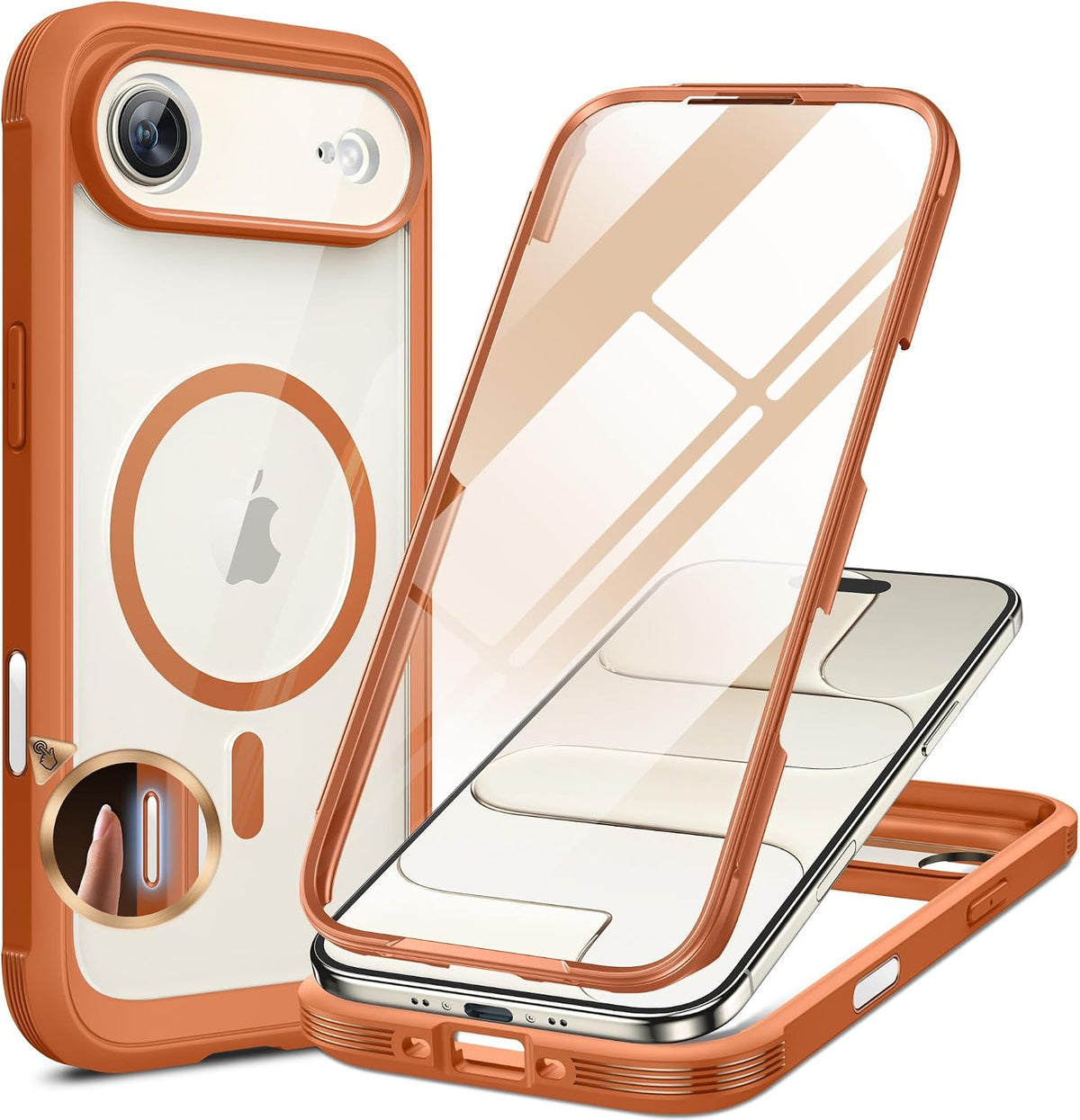 Clear Full-Body MagSafe Case for iPhone 17 Pro Max 6.9", Built-in Screen & Camera Protector
