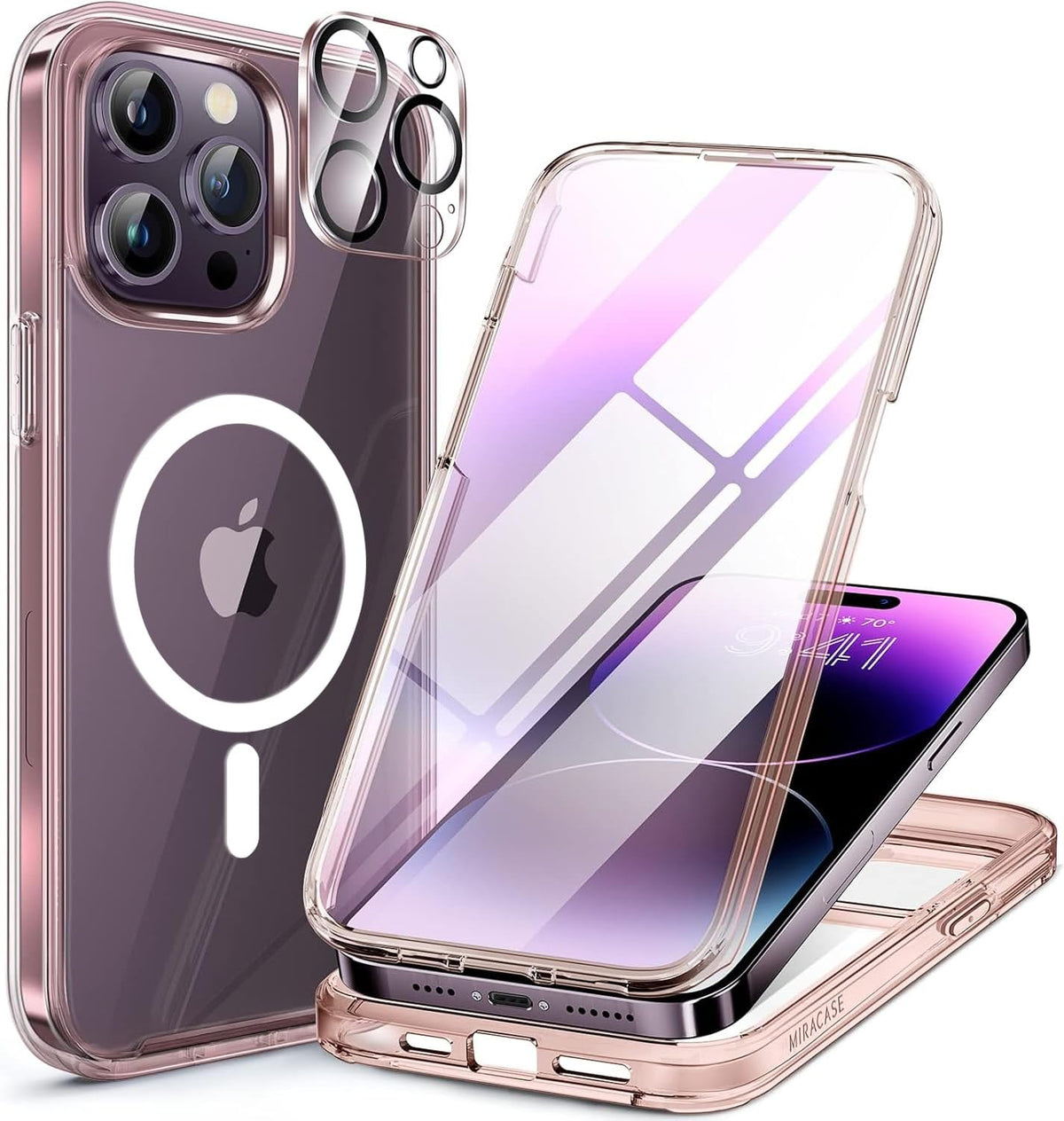 Clear Full-Body MagSafe Case for iPhone 17 Pro Max 6.9", Built-in Screen & Camera Protector