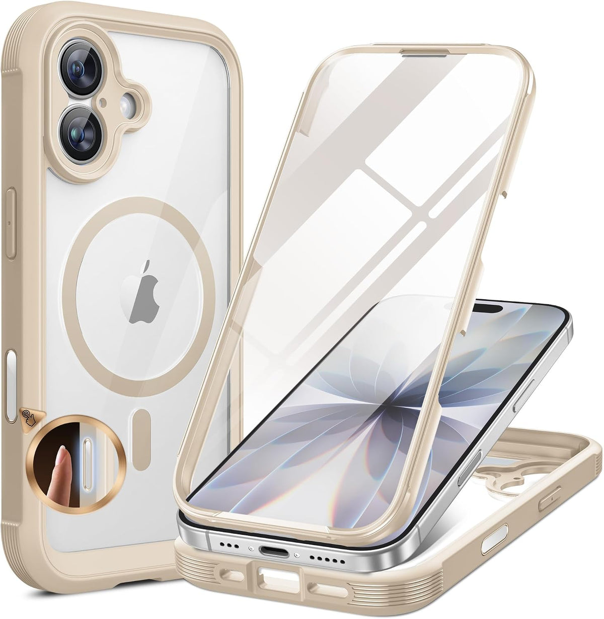Clear Full-Body MagSafe Case for iPhone 17 Pro Max 6.9", Built-in Screen & Camera Protector