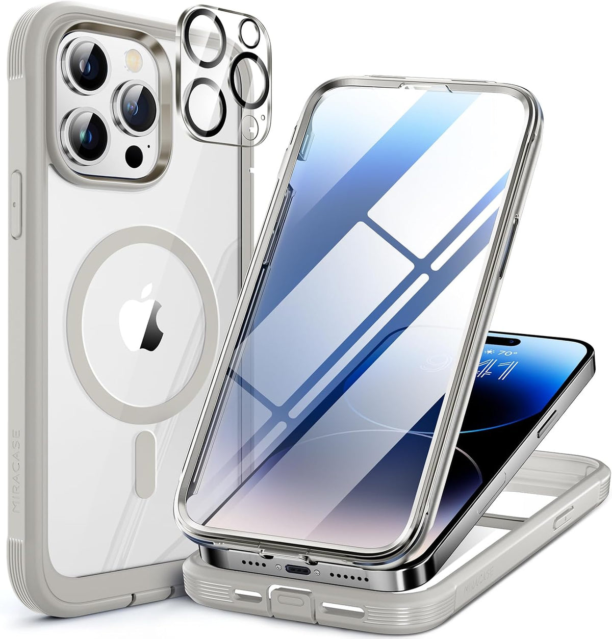 Clear Full-Body MagSafe Case for iPhone 17 Pro Max 6.9", Built-in Screen & Camera Protector