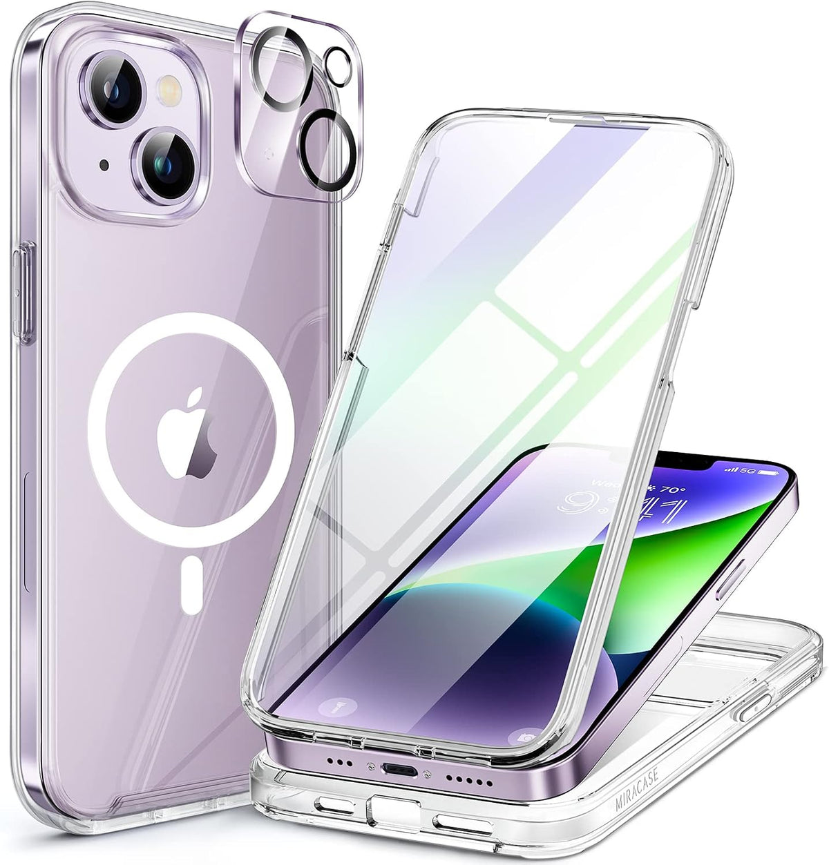 Clear Full-Body MagSafe Case for iPhone 17 Pro Max 6.9", Built-in Screen & Camera Protector
