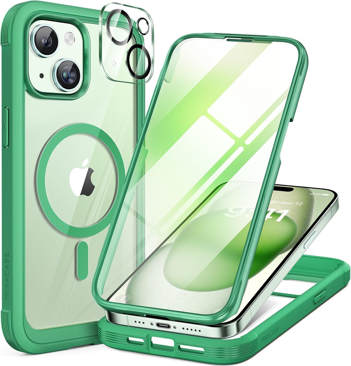 Clear Full-Body MagSafe Case for iPhone 17 Pro Max 6.9", Built-in Screen & Camera Protector