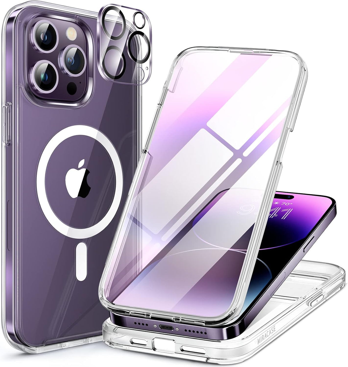 Clear Full-Body MagSafe Case for iPhone 17 Pro Max 6.9", Built-in Screen & Camera Protector