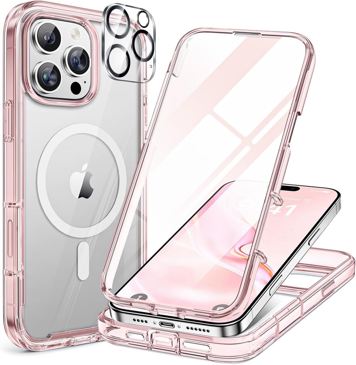 Clear Full-Body MagSafe Case for iPhone 17 Pro Max 6.9", Built-in Screen & Camera Protector