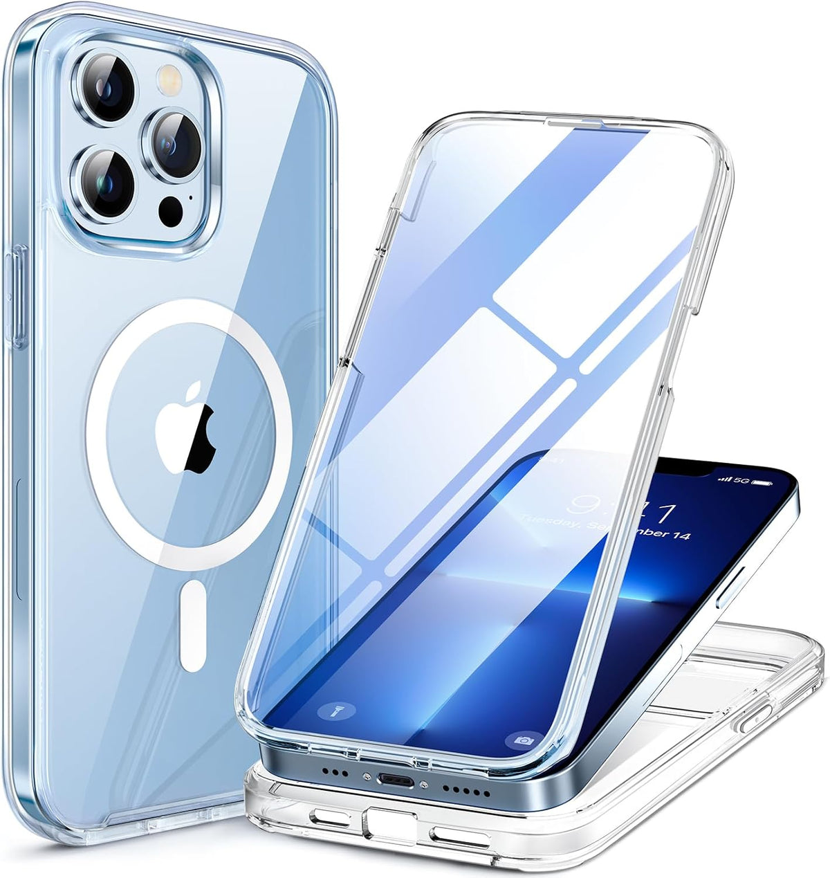 Clear Full-Body MagSafe Case for iPhone 17 Pro Max 6.9", Built-in Screen & Camera Protector