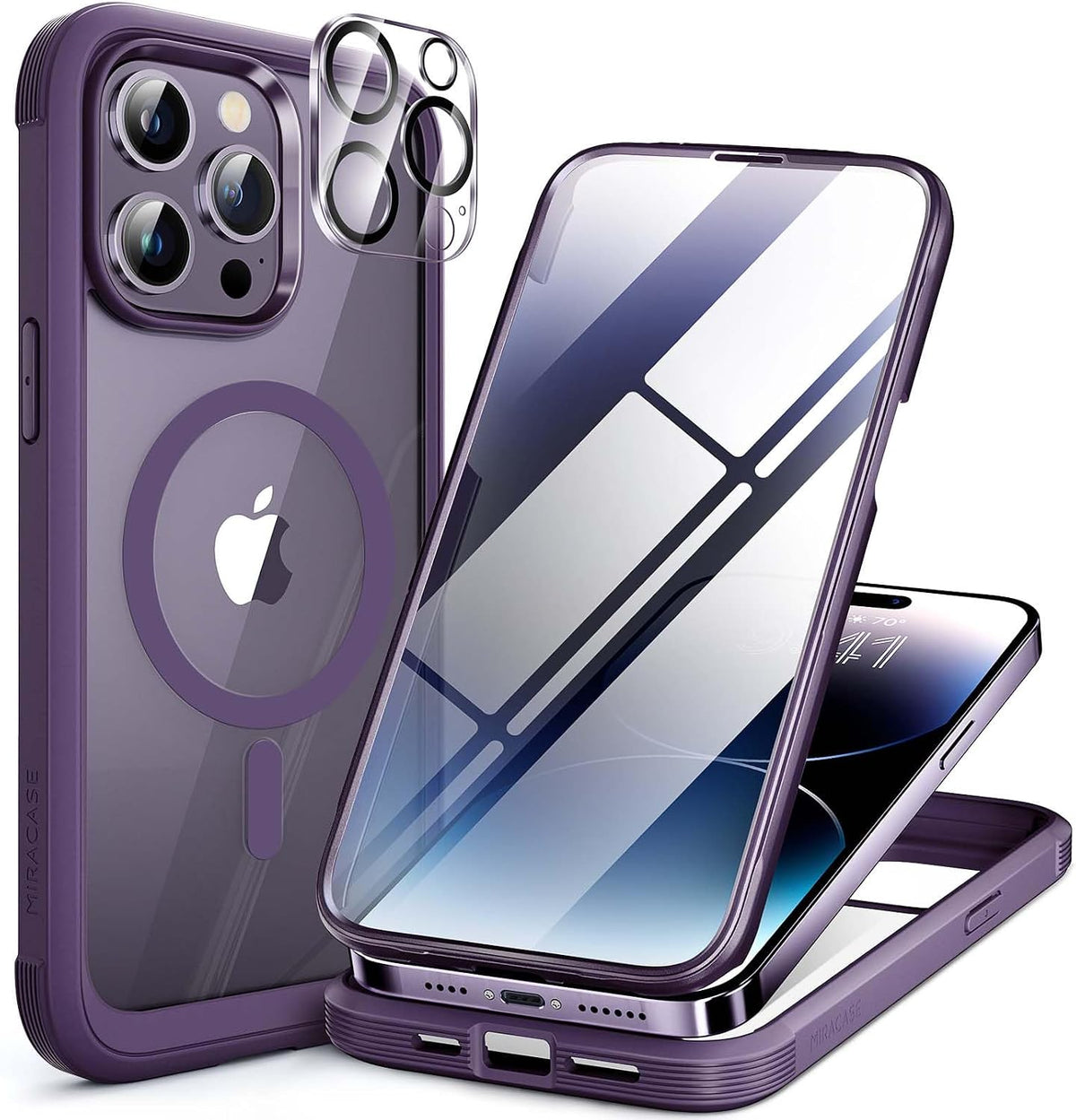 Clear Full-Body MagSafe Case for iPhone 17 Pro Max 6.9", Built-in Screen & Camera Protector