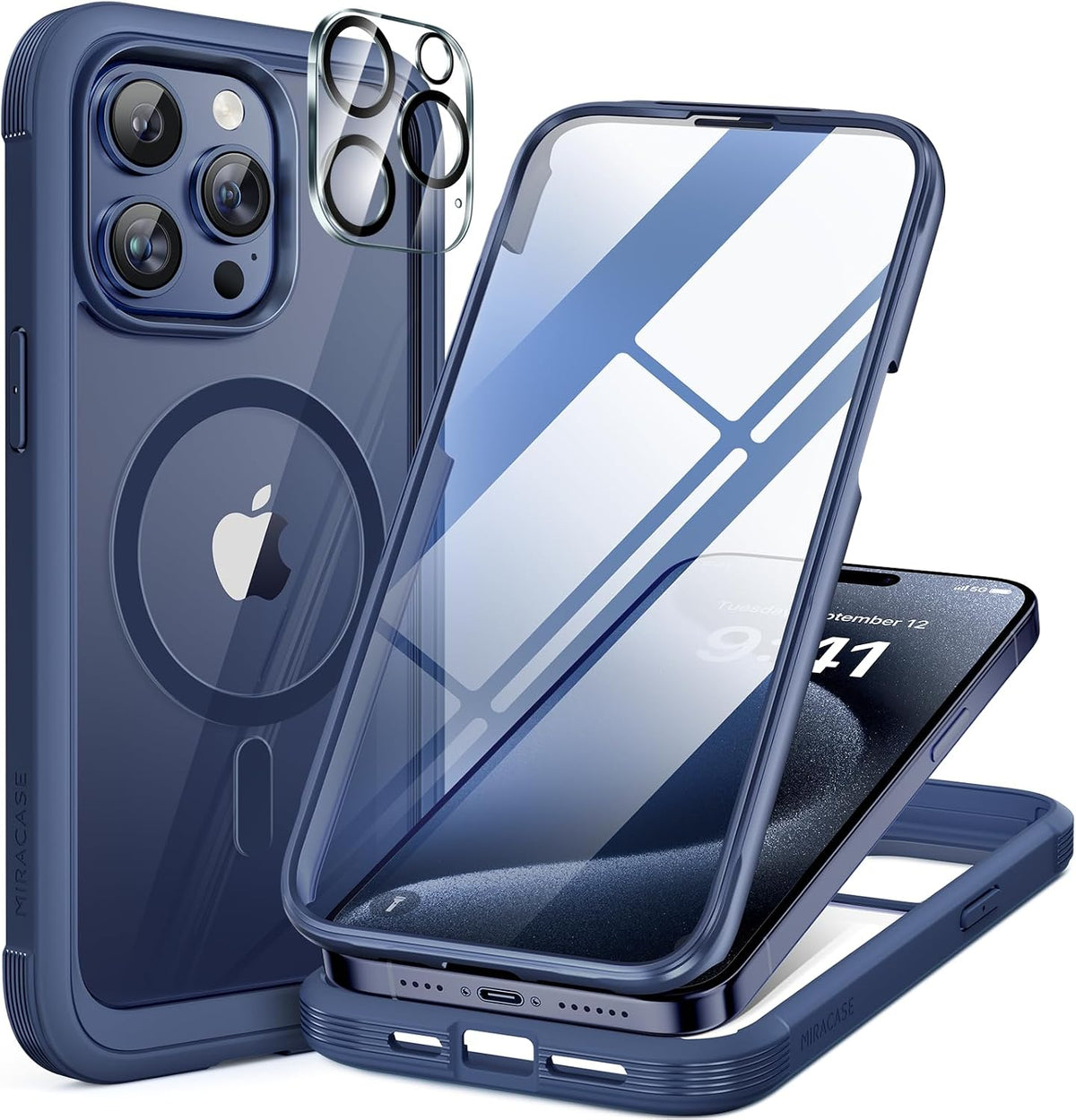Clear Full-Body MagSafe Case for iPhone 17 Pro Max 6.9", Built-in Screen & Camera Protector