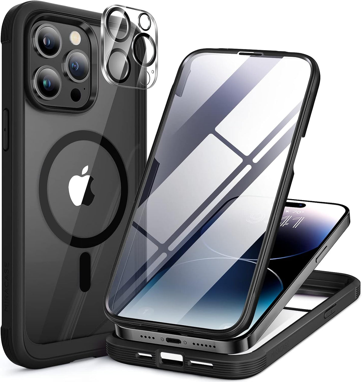 Clear Full-Body MagSafe Case for iPhone 17 Pro Max 6.9", Built-in Screen & Camera Protector