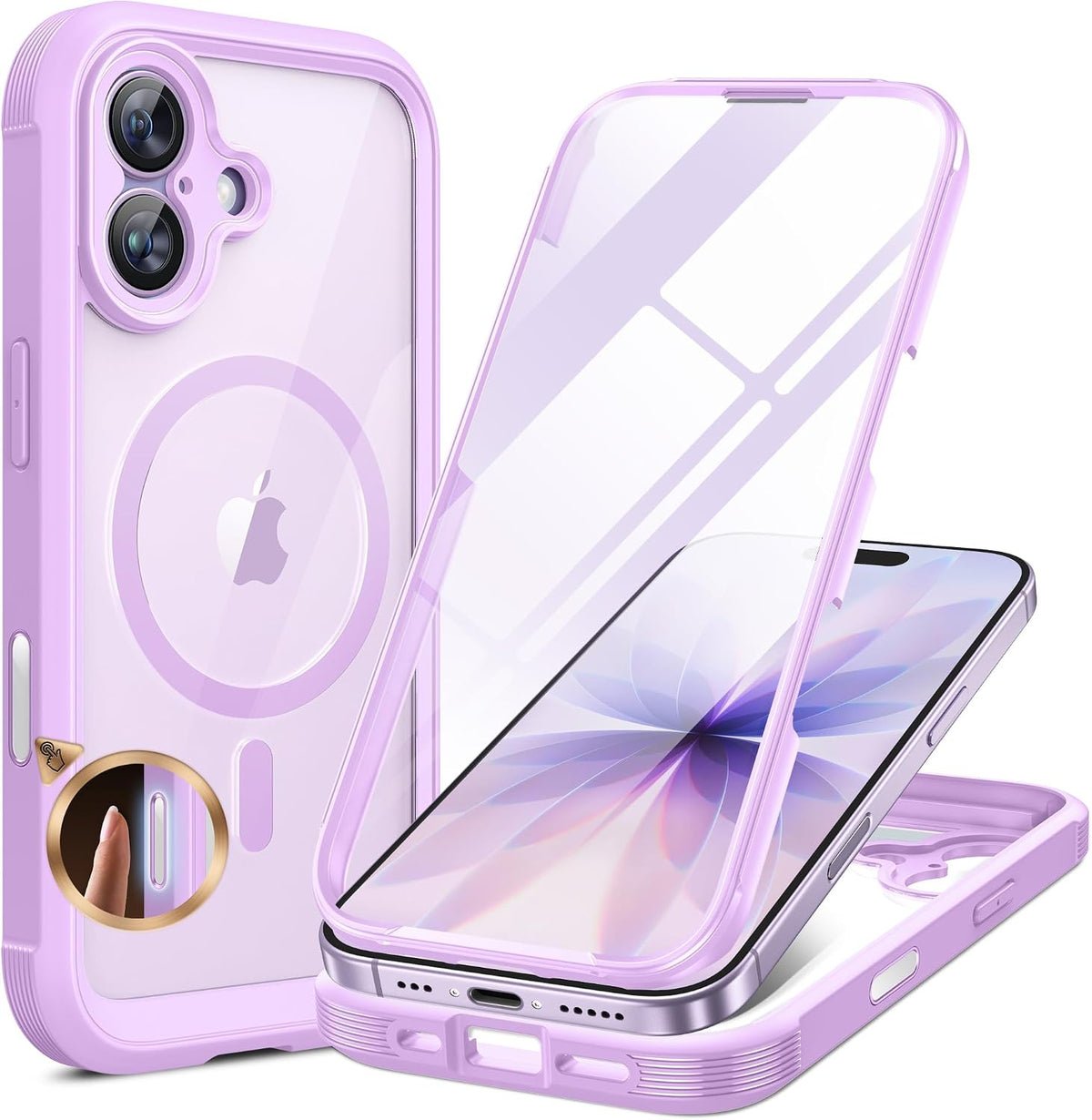 Clear Full-Body MagSafe Case for iPhone 17 Pro Max 6.9", Built-in Screen & Camera Protector