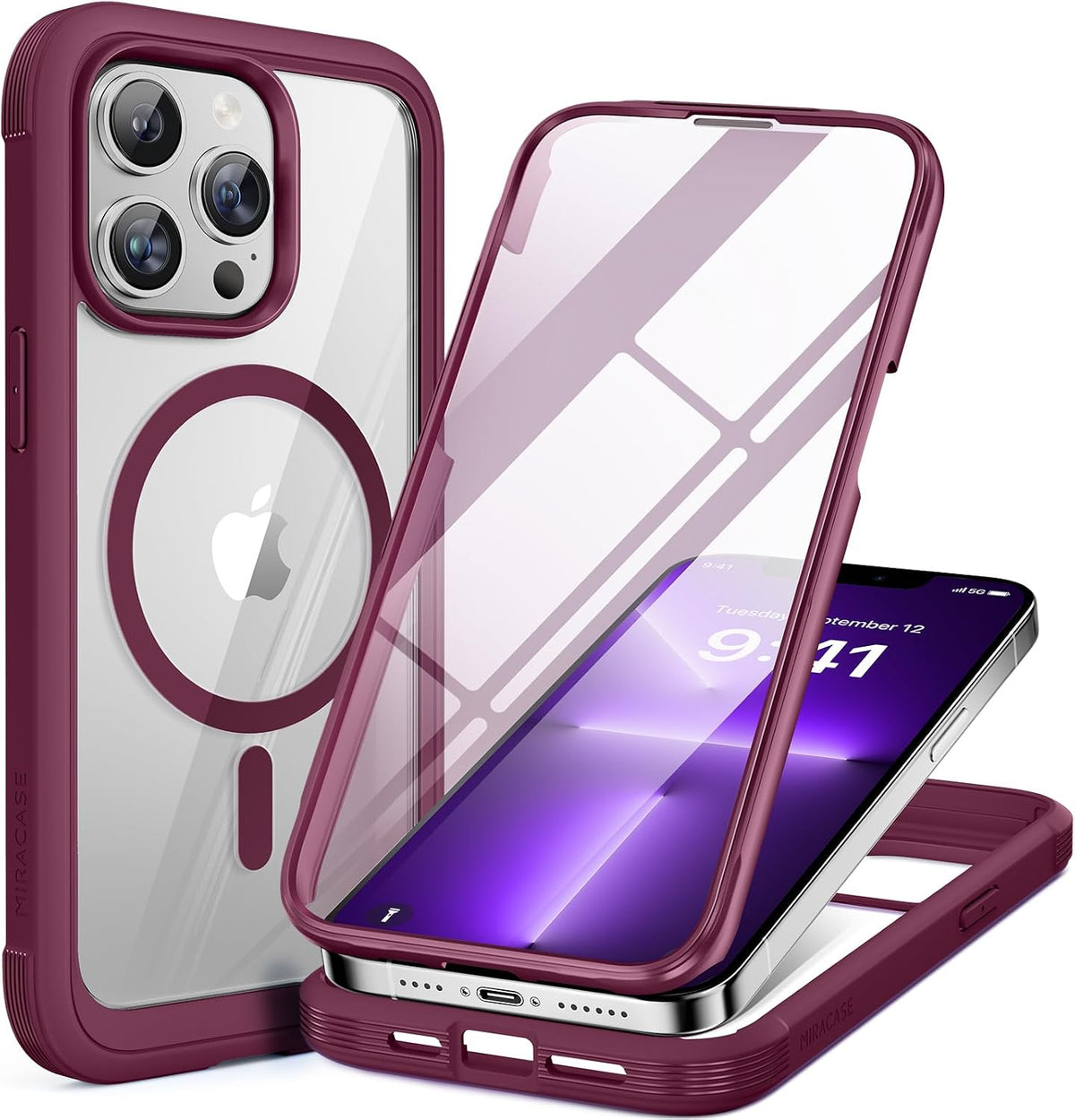 Clear Full-Body MagSafe Case for iPhone 17 Pro Max 6.9", Built-in Screen & Camera Protector