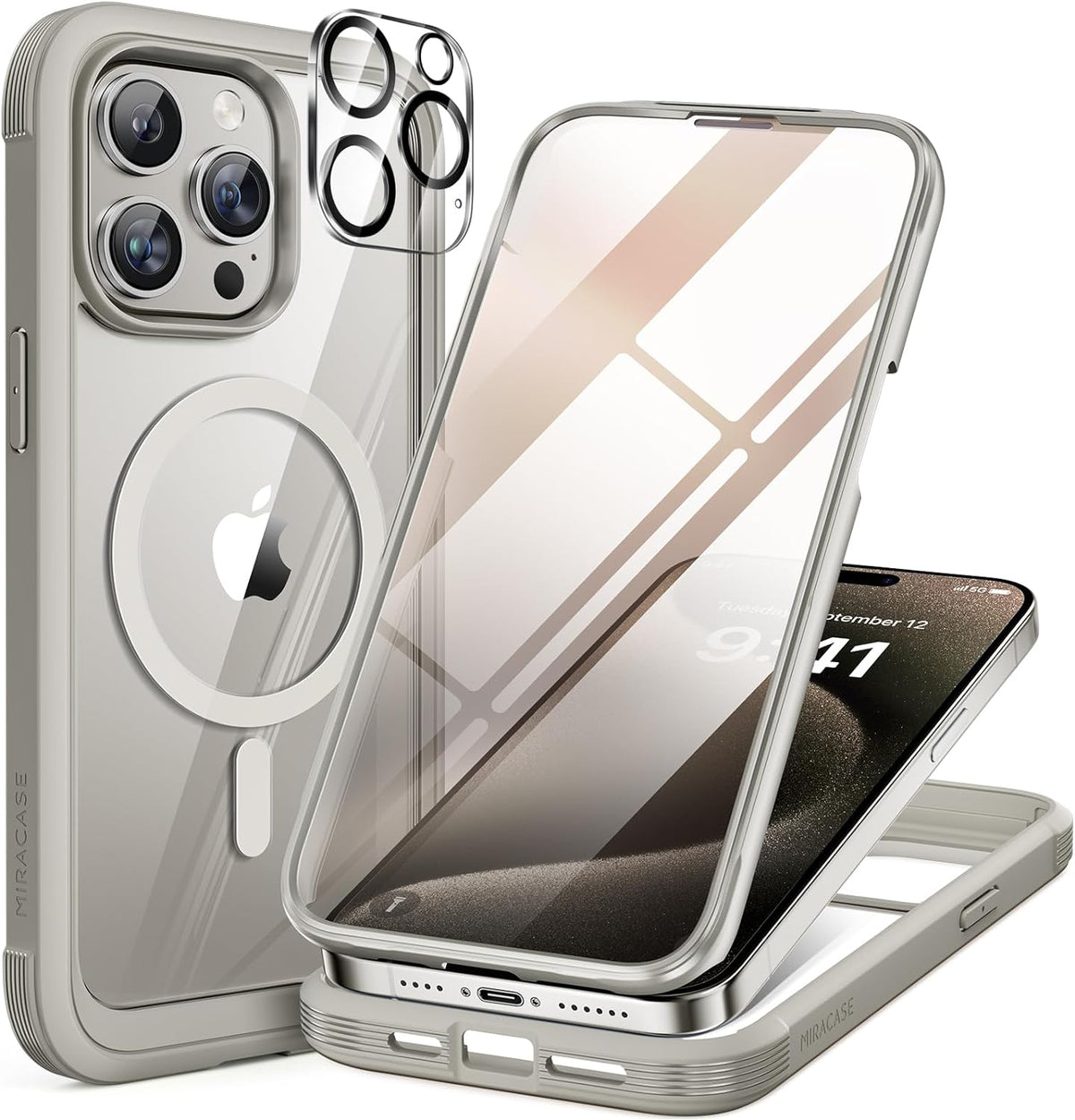 Clear Full-Body MagSafe Case for iPhone 17 Pro Max 6.9", Built-in Screen & Camera Protector